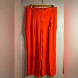 Rafaella Radiant Orange Wide Leg Trousers